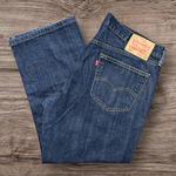 Levi’s 559 Navy Blue Denim Jeans Baggy Relaxed Fit Size 36x30 - Picture 3 of 7